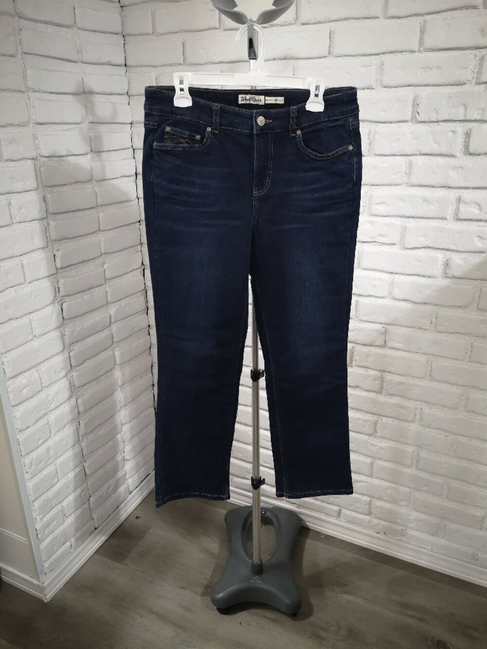 NWT Wind River Ladies Size 12/30 T-Max Lined Dark Wash Stretch High Rise Jeans